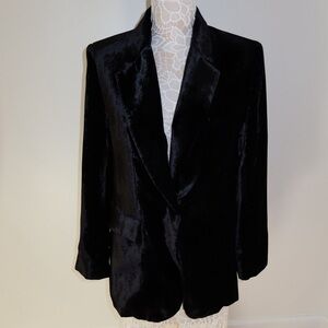 Zara Black Velvet Women's Blazer